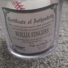 Rollie Fingers Oakland Athletics Signed Baseball Ball W  Coa   Display Case