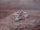 Navajo Indian Sterling Silver   Turquoise Ring By Yazzie - Size 4