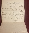 1893 Advertising Cover With Letter - Charity Hospital  New Orleans  Louisiana
