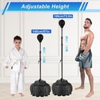 Punching Speed Bag W stand Boxing Reflex Ball Adjustable Height Fitness Training