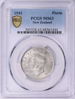 New Zealand  1941 George Vi Florin  Pcgs Ms 63  820 000 Mintage 
