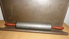 Antique Tin Pastry Board  Dough Board And Tin Rolling Pin