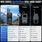 Kayotom D16 2-pack 4g Lte Poc Uhf 400-480mhz Two-way Radios Gps Ip68