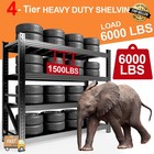 6000 Lbs Garage Shelving Heavy Duty 4 Tier Storage Shelves Metal Organizer Rack