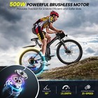 500w 26  Folding Electric Bike Mountain Bicycle W li Battery Commuting Ebikes 