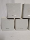 Bose Single Cube Speakers Lifestyle acoustimass Lot Of 7 W   6 Brackets - White