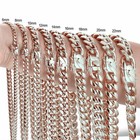 6-18mm Heavy Mens Miami Cuban Link Chain Silver Stainless Steel Necklace Gift
