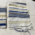 Jewish Tallit Prayer Shawl Kosher Talit Blue gold Tallis With Bag