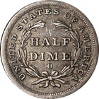 1839-o Seated Liberty Half Dime