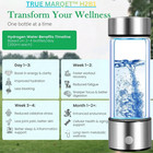 Hydrogen Water Bottle Generator   2394ppb Hydrogen   Spe pem   Leakproof   420ml