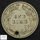 1892 S Barber Silver Dime 10c  lustrous Ch Au Choice Almost Unc Key Date  -holed