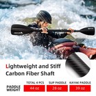 1x 4 Section Carbon Sup Paddle Kayak Oar Adjustable Stand Up Paddleboard Paddles