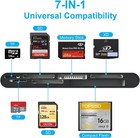 Usb 3 0 Memory Card Reader  7 In 1 Adapter Hub  For Sd  Cf  Tf  Micro Sd  Xd  Ms