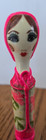 Gemma Toccogna Paper Mache Doll Lipstick Holder Tube Signed Mexico