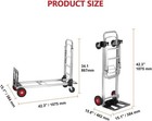 Aluminum Hand Truck 2 In 1 Folding Dolly Cart 400 Lbs Capacity Heavy Duty