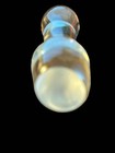 Vtg Clear Heavy Glass Wine Bottle Decanter Stopper Only Mcm Large Teardrop Shape