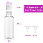 30 Pcs 2 Oz Clear Plastic Empty Bottles Travel Size Bottles With Flip Cap Small