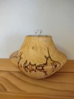 Don Albrecht  North Pole Alaska   Small Turned Wood White Birch Weed Bud Vase  