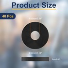 40pcs M10 Nylon Flat Washers 10mm Id 30mm Od 2mm Thick Black