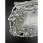 Arthur Court Aluminum Serving Tray Iris Floral 12    Vintage 2006