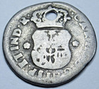 1764 Guatemala Silver 1 2 Reales Spanish Colonial Antique 1700 s Columnario Coin