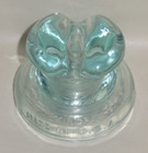 Vintage Hemingray Glass Insulator   Saddle Top   Light Aqua   Usa