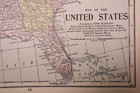 Antique 1904 Map   The United States  13x21 - 13