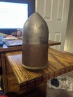 Large Wwi Shell Shaped Tobacco Canister 8  Tall X 5  In Diameter No Dents 