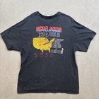 Junk Food Michael Jackson Bad Tour  88 Short Sleeve Top Gray Shirt Size M