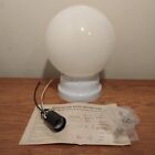   New   Vintage Ceiling Light Fixture   8  White Glass Globe   Made In The Usa