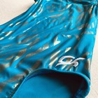 Gk Elite Gymnastics Leotard Child Extra Small Cxs Teal Blue Gold  read 