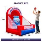 Wellcomer 6ft Inflatable Milk Can Ball Toss Game With Balls Carnival Outdoor Fun