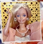 Reproduction Superstar Era Barbie Earrings Necklace Ring Jewelry Set
