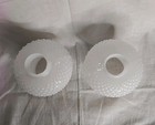 Milk Glass Vintage Hobnail Hurricane Lamp Shades globes 1 5  Diameter Base