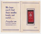 Peoples Life Insurance Co   Washington  D c      Pack Of Needles     1949 - Met Life
