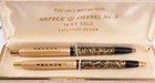 2 Sets Arpege Chanel No 5  14 Kt Gold Pairs Of Ballpoint Pens