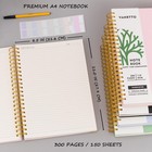 Hardcover Spiral Notebook  8 5x11  College Ruled  110gsm  300 Pages Black