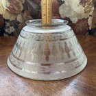 Preowned 4  Fitter Horizontal Etched Clear Frosted Glass Gas Light Lamp Shade