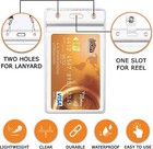 Card Badge Holder Waterproof Vertical Id Credit Clear Business Travel Disneyland