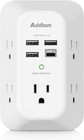 Usb Wall Charger Surge Protector     5 Outlet Extender  4 Usb Ports  1 Usb-c   3-s