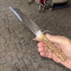 Vintage Original Bowie Knife Stag G c  Co  No  443 Solingen  Germany 1950s 13 