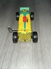 Vintage 1950 s Marx Tin Litho Metal 8 5  Wind-up  5 Yellow Farm Tractor Mfg 