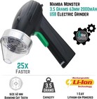 Mamba Monster 3 5g Silver Portable Electric Herb Grinder  Usb Rechargeable 