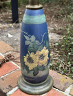 Weller Pottery Blue   Decorated Hudson Factory Lamp      all Original   Mint 