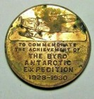 Byrd Antartic Expedition 1928-30 Old Medallion First To Fly Over South Pole