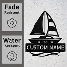 Personalized Sailing Boat Metal Sign Nautical Decor For Beach House Boathouse