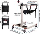 Patient Lift Transfer Chair  Crank  Wheelchair Portable Adjustable Height 275lbs