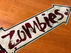 Zombies Arrow Sign Halloween Retro Horror Haunted House Home Decor New