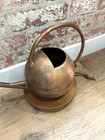 Vintage Smith   Hawken Art Deco Round Brass Watering Can Turkey  16 5   
