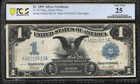 1899  1 Silver Certificate Black Eagle Pcgs 25 Fr 235 19615